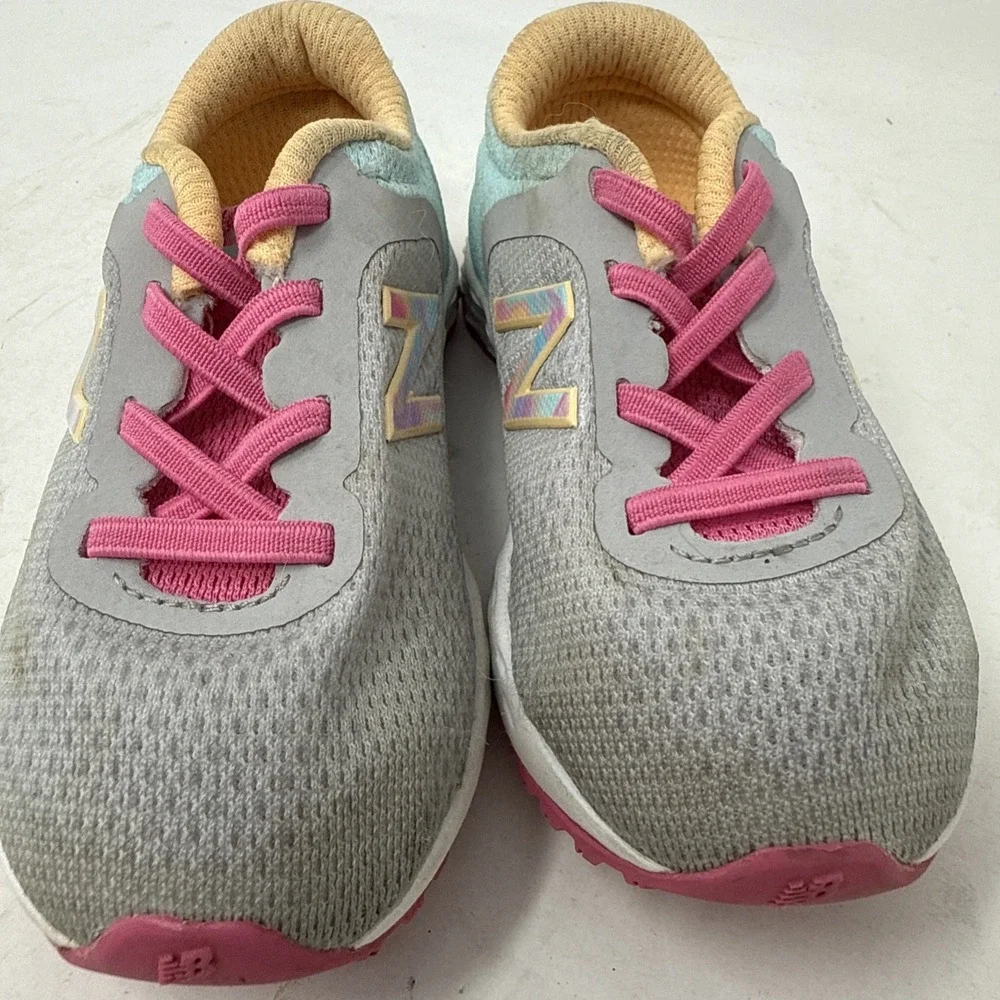 Toddler Baby 7 New Balance Fresh Foam Sneakers Pink Gray Yellow Mesh